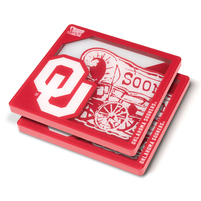 Oklahoma Sooners 3D Logo Series Coasters