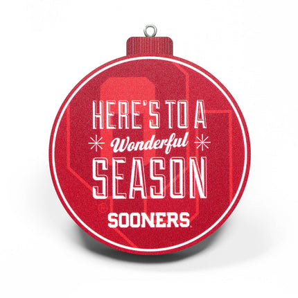 Oklahoma Sooners 3D Logo Series Ornament