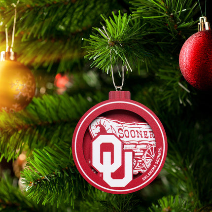 Oklahoma Sooners 3D Logo Series Ornament