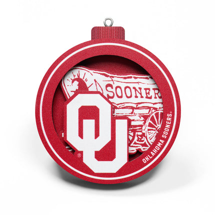 Oklahoma Sooners 3D Logo Series Ornament