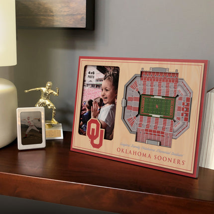 Oklahoma Sooners 3D StadiumView Picture Frame