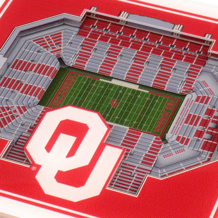 Oklahoma Sooners 3D Stadium View Coasters