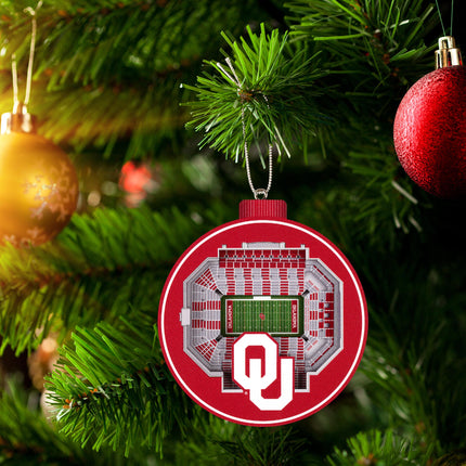 Oklahoma Sooners 3D StadiumView Ornaments
