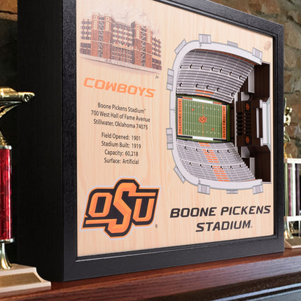 Oklahoma State Cowboys 25-Layer StadiumViews 3D Wall Art