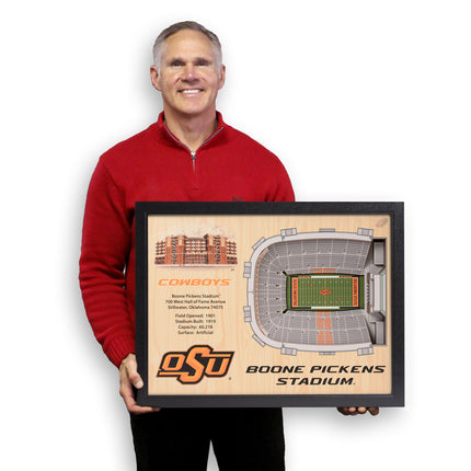 Oklahoma State Cowboys 25-Layer StadiumViews 3D Wall Art