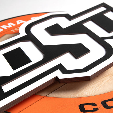 Oklahoma State Cowboys 3DX Circle Backer Wall Art