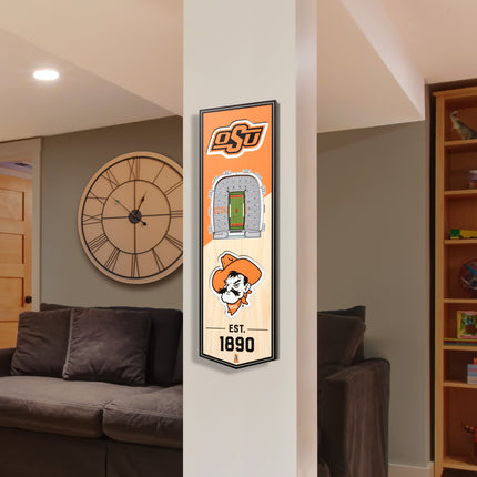 Oklahoma State Cowboys 3D Stadium 6x19 Banners