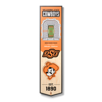Oklahoma State Cowboys 8x32 3D Stadium Banner