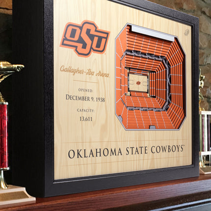 Oklahoma State Cowboys 25-Layer StadiumViews 3D Wall Art
