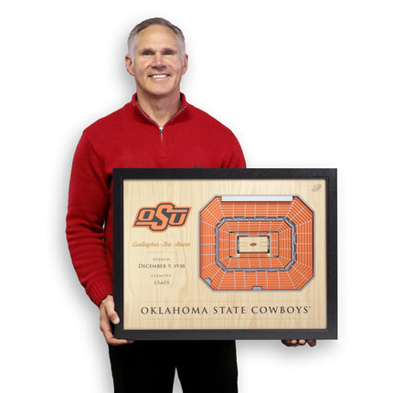 Oklahoma State Cowboys 25-Layer StadiumViews 3D Wall Art