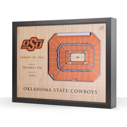 Oklahoma State Cowboys 25-Layer StadiumViews 3D Wall Art