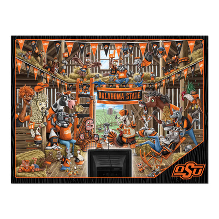 Oklahoma State Cowboys Barnyard Fans Puzzle - 500 PC