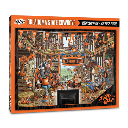 Oklahoma State Cowboys Barnyard Fans Puzzle - 500 PC