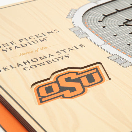 Oklahoma State Cowboys 5-Layer 3D StadiumView Wall Art