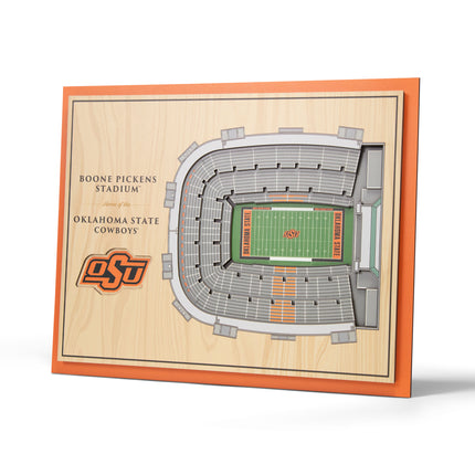 Oklahoma State Cowboys 5-Layer 3D StadiumView Wall Art