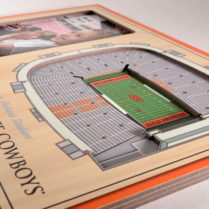 Oklahoma State Cowboys 3D StadiumView Picture Frame