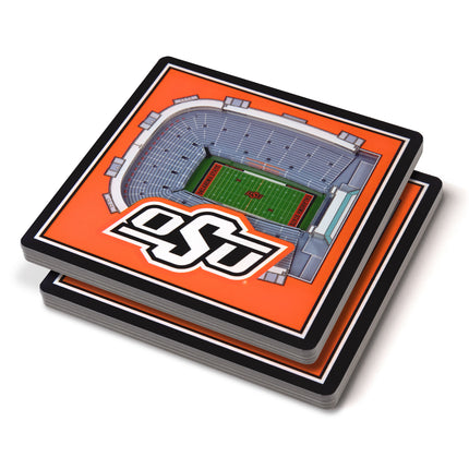 Oklahoma State Cowboys 3D Stadium View Coasters