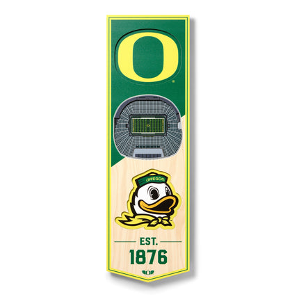 Oregon Ducks 3D Stadium 6x19 Banners