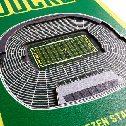 Oregon Ducks 8x32 3D Stadium Banner