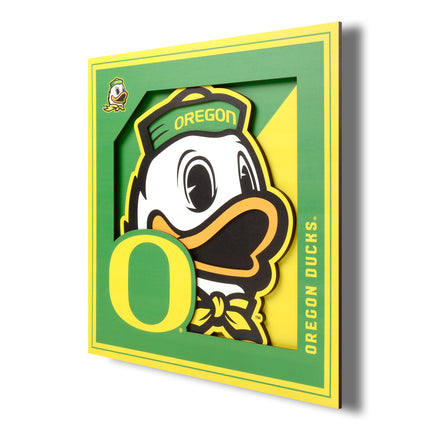 Oregon Ducks 3D Logo Series Wall Art - 12x12