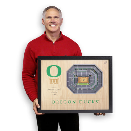Oregon Ducks 25-Layer StadiumViews 3D Wall Art