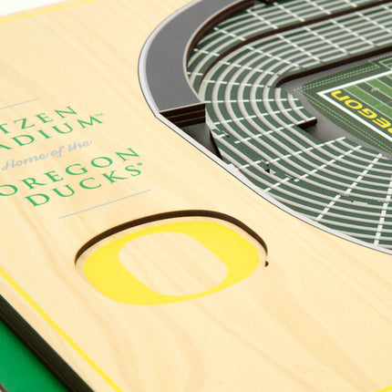 Oregon Ducks 5-Layer 3D StadiumView Wall Art