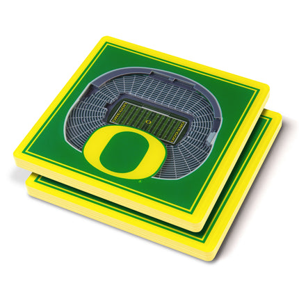 Oregon Ducks 3D Stadium View Coasters