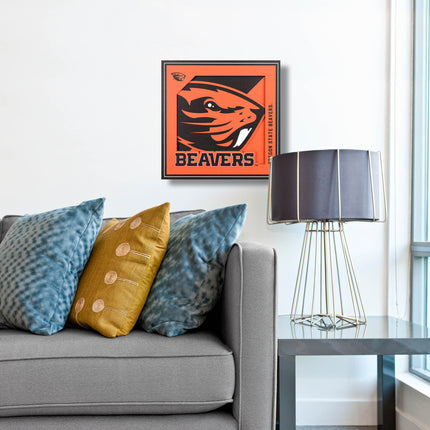 Oregon State Beavers 3D Logo Series Wall Art - 12x12