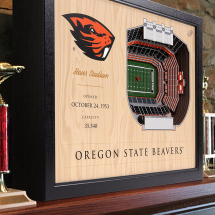 Oregon State 25-Layer StadiumViews 3D Wall Art