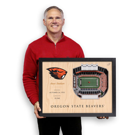Oregon State 25-Layer StadiumViews 3D Wall Art