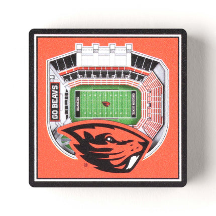 Oregon State Beavers 3D StadiumView Magnets