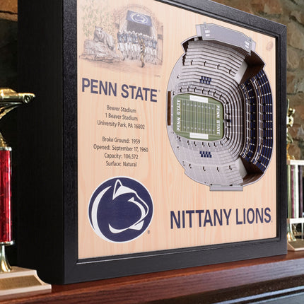 Penn State Nittany Lions 25-Layer StadiumViews 3D Wall Art