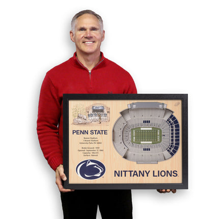 Penn State Nittany Lions 25-Layer StadiumViews 3D Wall Art