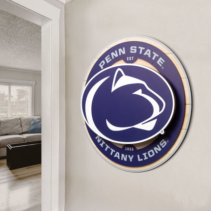 Penn State Nittany Lions 3DX Circle Backer Wall Art