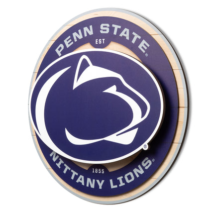 Penn State Nittany Lions 3DX Circle Backer Wall Art