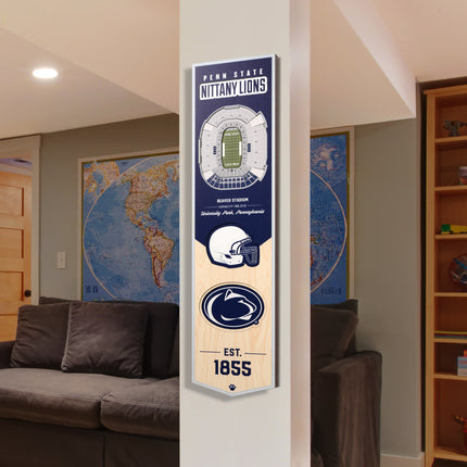 Penn State Nittany Lions 8x32 3D Stadium Banner