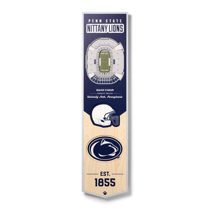 Penn State Nittany Lions 8x32 3D Stadium Banner