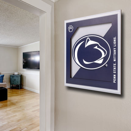 Penn State Nittany Lions 3D Logo Series Wall Art - 12x12