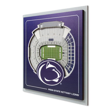 Penn State Nittany Lions 3D StadiumView Wall Art 12x12