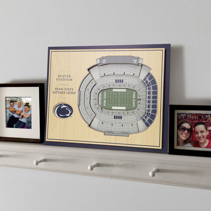 Penn State Nittany Lions 5-Layer 3D StadiumView Wall Art