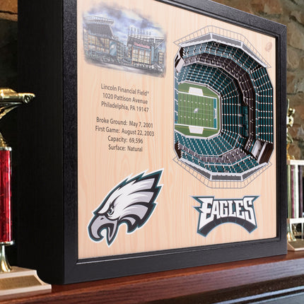 Philadelphia Eagles 25 Layer Stadium Art