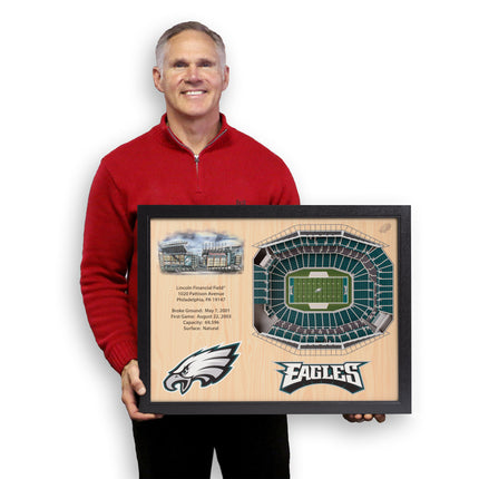 Philadelphia Eagles 25 Layer Stadium Art