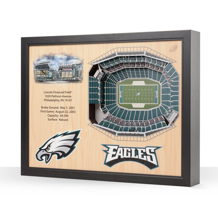 Philadelphia Eagles 25 Layer Stadium Art