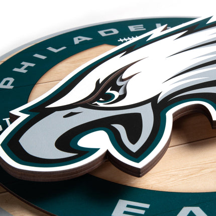 Philadelphia Eagles 3DX Circle Backer Wall Art