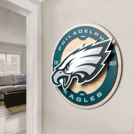 Philadelphia Eagles 3DX Circle Backer Wall Art
