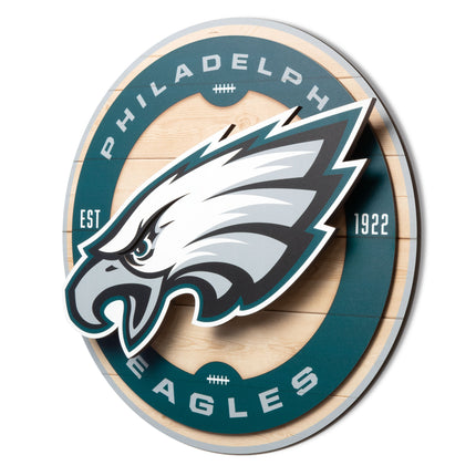 Philadelphia Eagles 3DX Circle Backer Wall Art