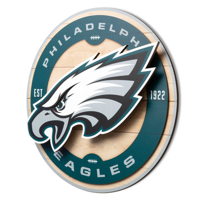 Philadelphia Eagles 3DX Circle Backer Wall Art