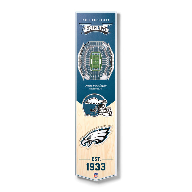 Philadelphia Eagles 8x32 3D Stadium Banner