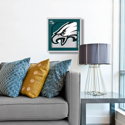 Philadelphia Eagles 3D Logo Series Wall Art - 12x12