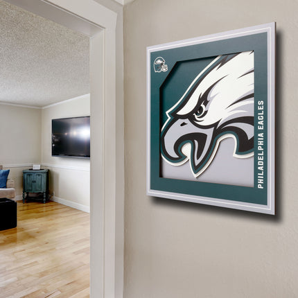 Philadelphia Eagles 3D Logo Series Wall Art - 12x12
